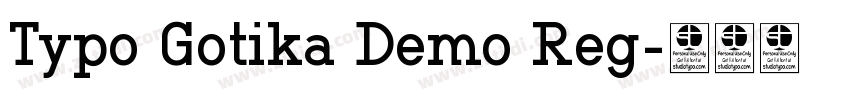 Typo Gotika Demo Reg字体转换
